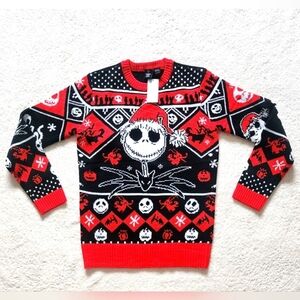 NWT Men's Disney The Nightmare Before Christmas Jack Skelington Ugly Sweater